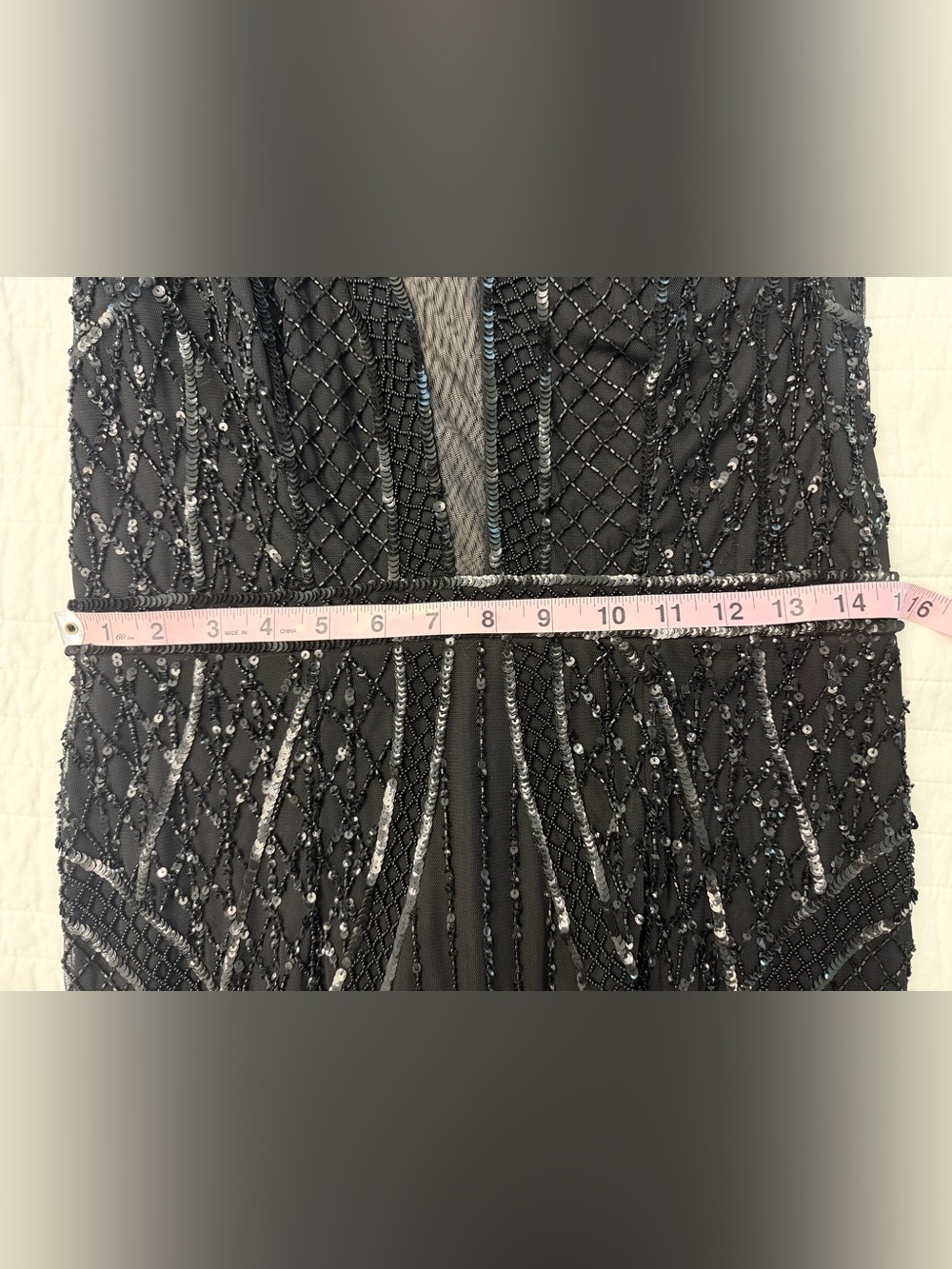 Adrianna Papell Black Beaded V-Neck Maxi Dress - Picture 11 of 12